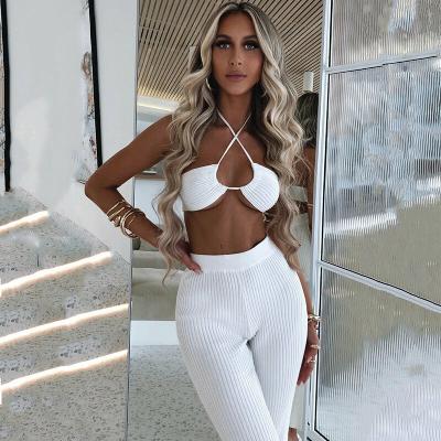 Robyn Ribbed Set - White