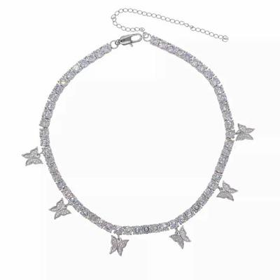 Multi Butterfly Bling Necklace