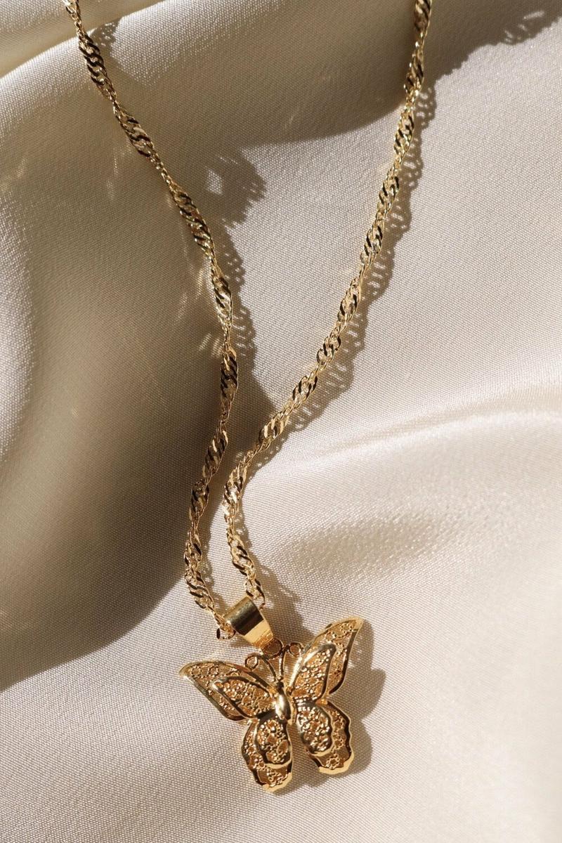 Butterfly Necklace - Gold