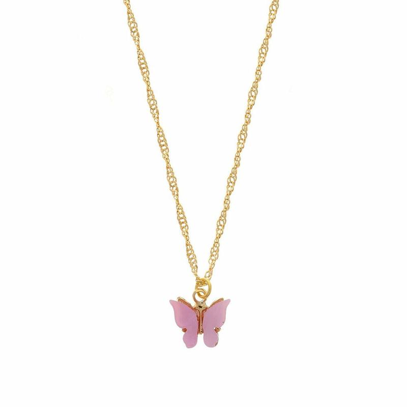 Butterfly Necklace - Blush