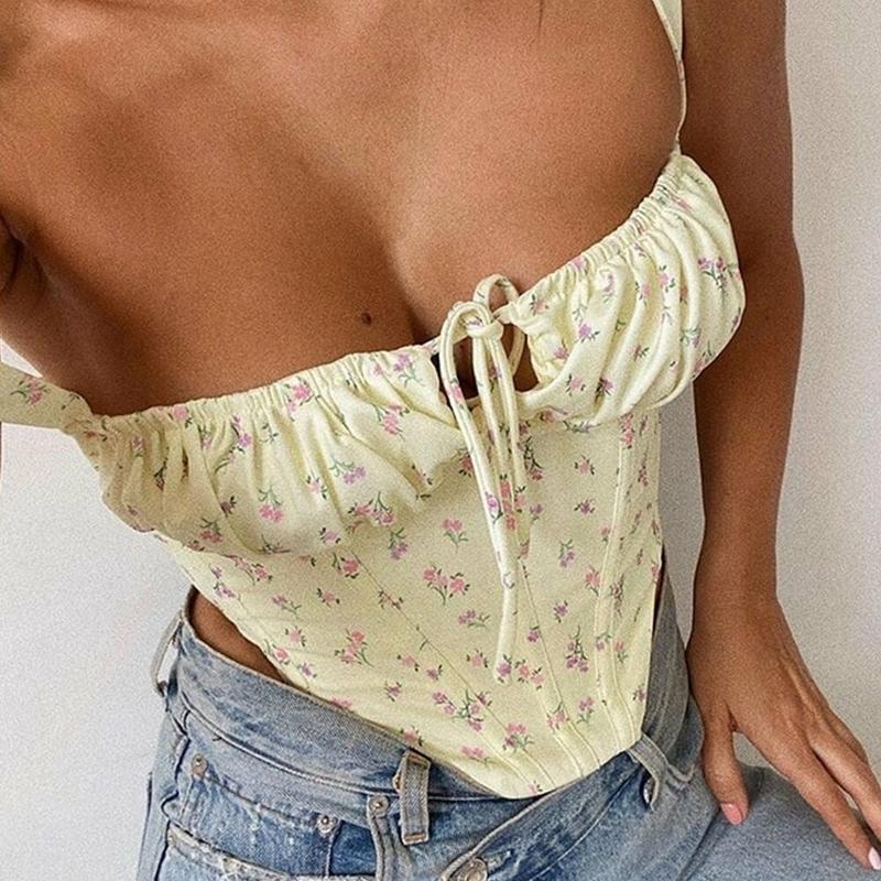 Floral Bustier - Yellow