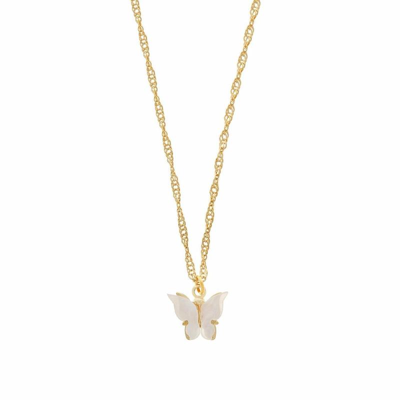 Butterfly Necklace - Pearl